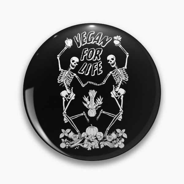 Item preview, Vegan For Life Dancing Skeletons designed and sold by coodoosandco.