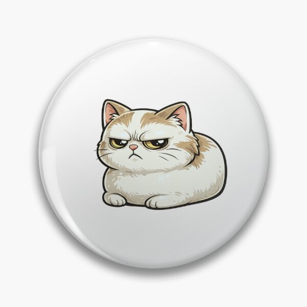 Item preview, Judgmental Loaf Cat with Stare – Minimal Flat Vector Pastel Cartoon Illustration designed and sold by OnPointOutfits.