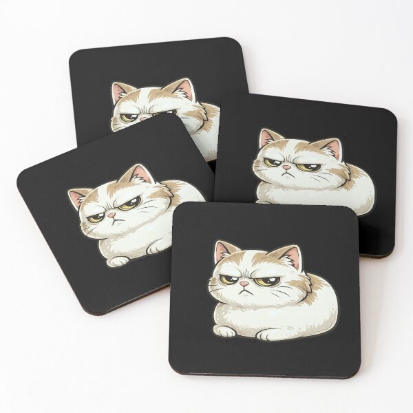 Item preview, Judgmental Loaf Cat with Stare – Minimal Flat Vector Pastel Cartoon Illustration designed and sold by OnPointOutfits.