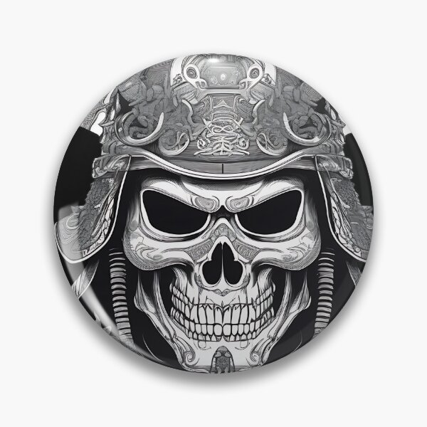 Item preview, Japanese Samurai Kabuto Skull Shogun Engraving designed and sold by DarkOriginArts.