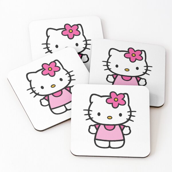 Item preview, Cute Kawaii Kitty Cartoon Pink Aesthetic Character Design designed and sold by Pinpondesigns.