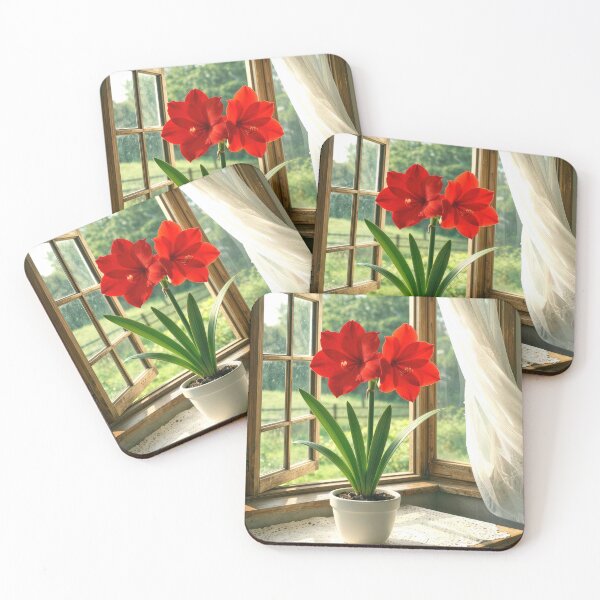 Artikelvorschau, Rote Amaryllis im Sonnenlicht entworfen und verkauft von Maria Dryfhout.