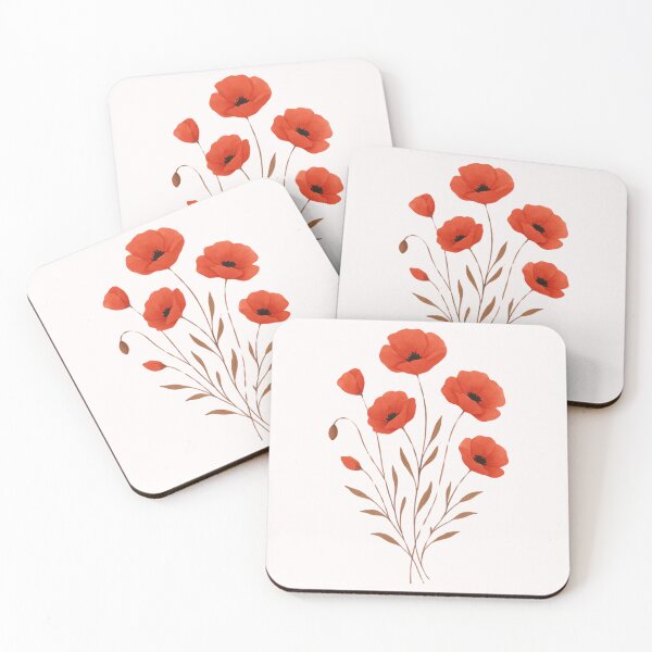 Item preview, Pintura de acuarela de amapolas rojas designed and sold by uunaa.
