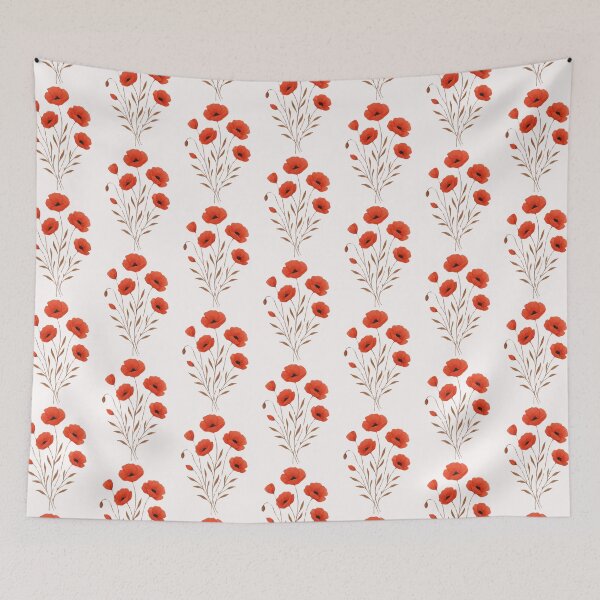 Item preview, Red poppy watercolor painting designed and sold by uunaa.