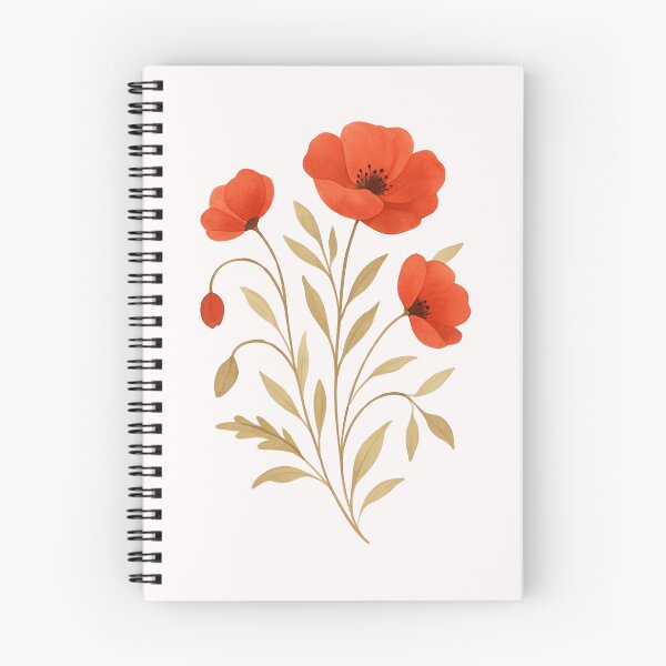 Artikelvorschau, Aquarellmalerei mit rotem Mohn entworfen und verkauft von uunaa.