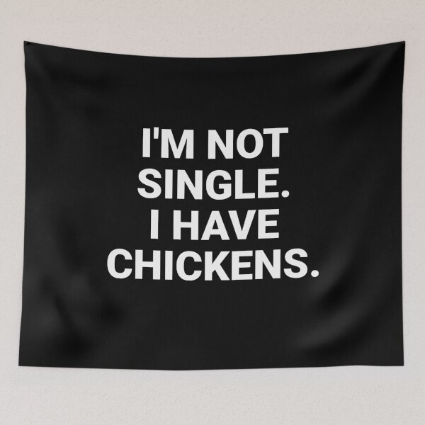 Item preview, I'm Not Single I Have Chickens Funny Backyard Chicken Keeper Saying Hen Owner Humor Vintage designed and sold by The Junto Shop.