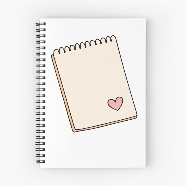 Item preview, Cute Spiral Notebook with Heart – Empty Page Kawaii Stationery Illustration designed and sold by EmeraldeaArt.