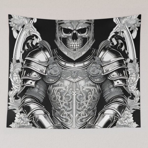 Item preview, Medieval Knight Skull Castle Siege Armor Engraving designed and sold by DarkOriginArts.