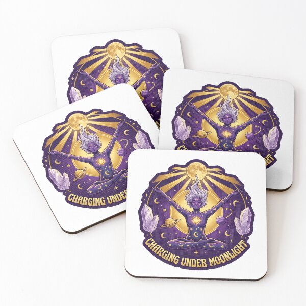 Item preview, Charging Under Moonlight Mystic Cosmic Sticker designed and sold by Rovano.