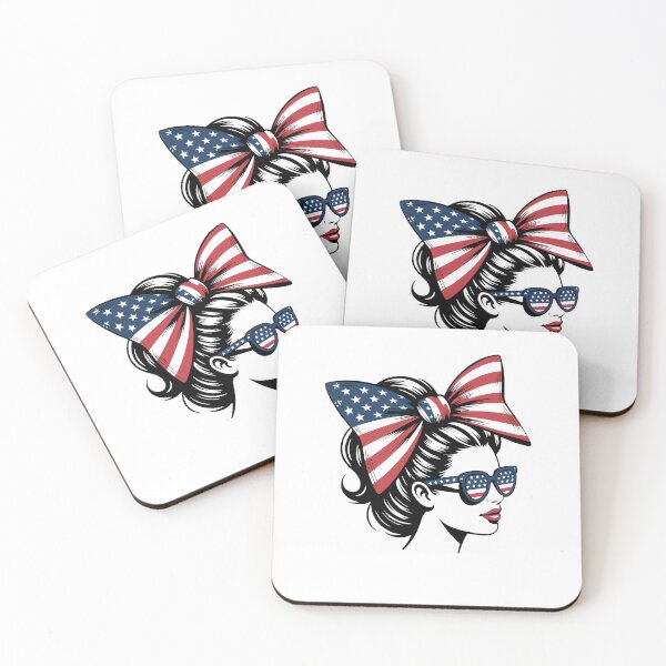 Item preview, Stylish Woman with Patriotic Accessories designed and sold by jkrphoto.