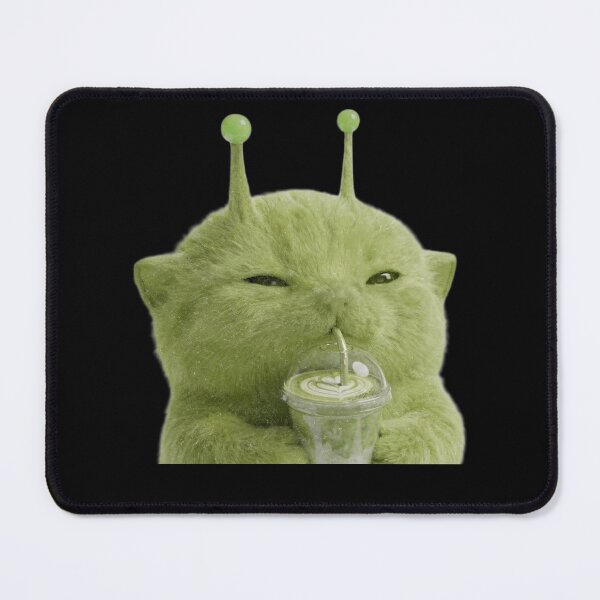 Item preview, Funny Alien Cat Matcha Meme designed and sold by bmcreationsCo.