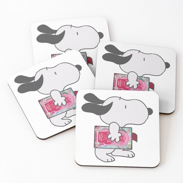 Item preview, snoopy reading a curse for true love designed and sold by liveawhimsylife.