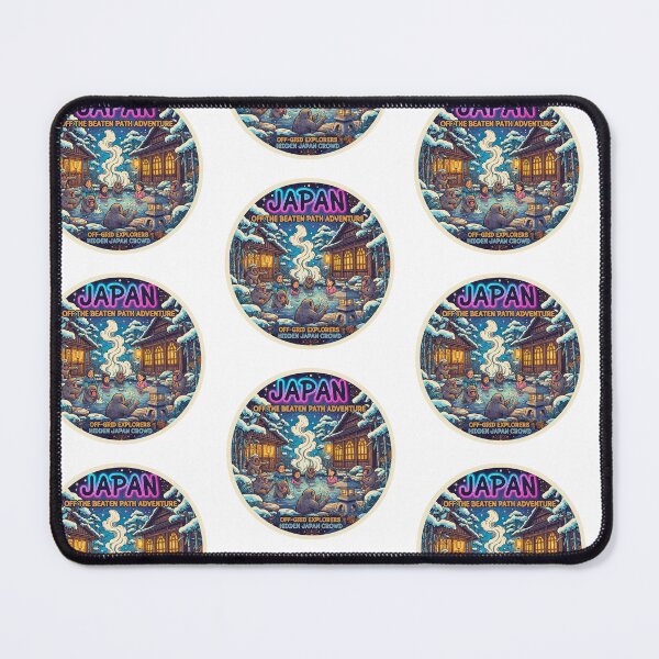 Item preview, Japan Snow Monkey Onsen Adventure - Nagano Winter Ryokan Art designed and sold by FitEnvy.