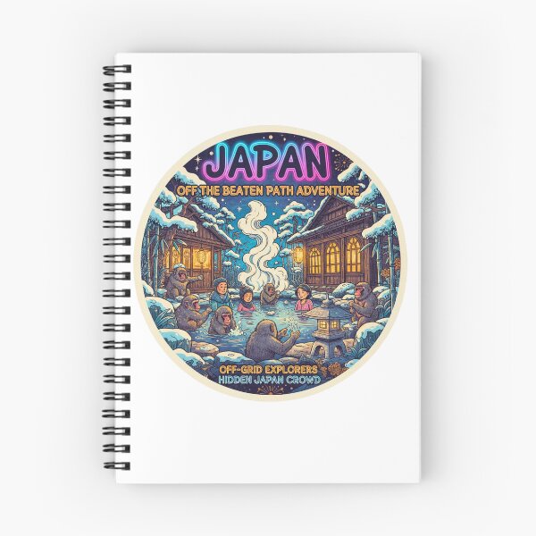 Item preview, Japan Snow Monkey Onsen Adventure - Nagano Winter Ryokan Art designed and sold by FitEnvy.