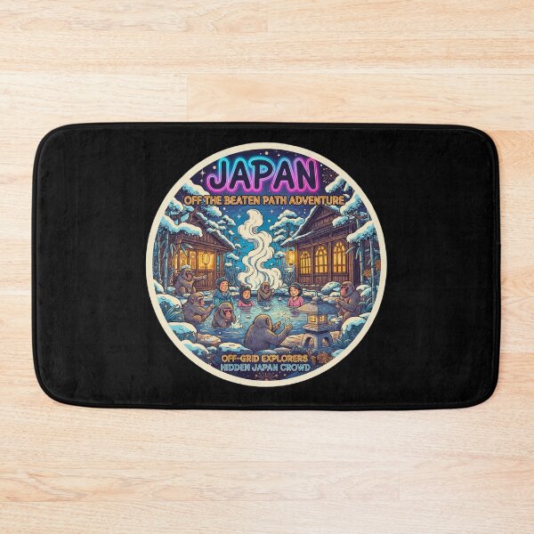 Item preview, Japan Snow Monkey Onsen Adventure - Nagano Winter Ryokan Art designed and sold by FitEnvy.