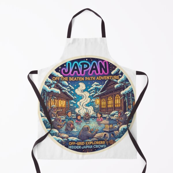 Item preview, Japan Snow Monkey Onsen Adventure - Nagano Winter Ryokan Art designed and sold by FitEnvy.