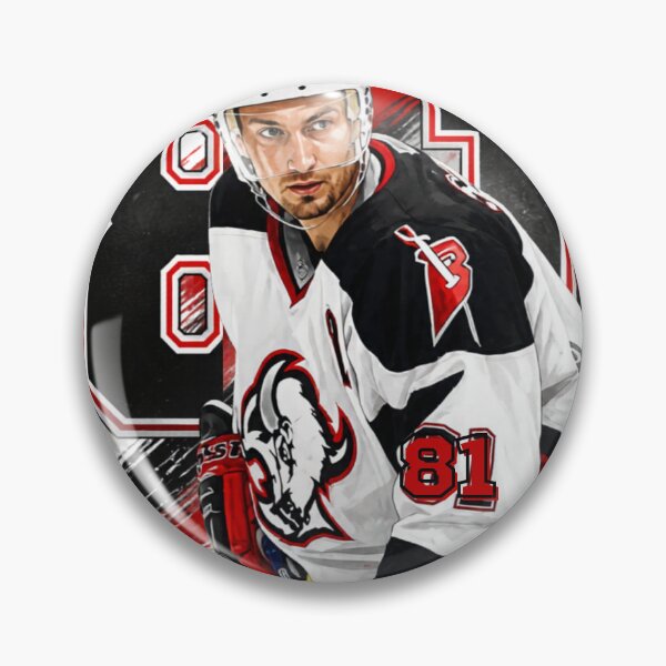 Item preview, Miroslav Satan 81 Retro Buffalo Hockey Art designed and sold by Thogan0416.