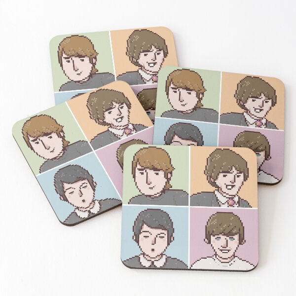 Item preview, The Beatles in Retro Pixel Art designed and sold by Beagleamarelo.