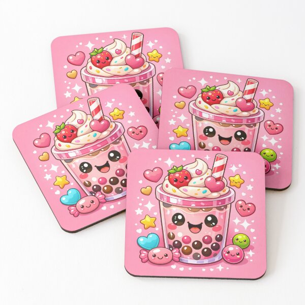 Item preview, Kawaii Bubble Tea – Cute Sweet Drink designed and sold by Aramdesing.