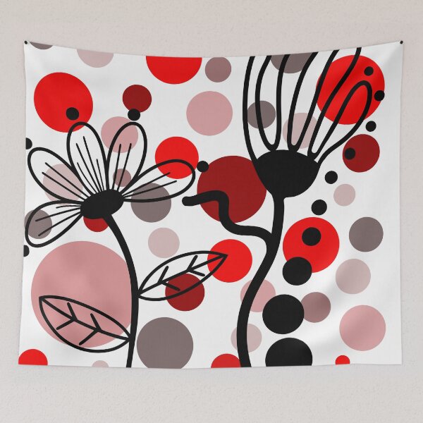 Artikelvorschau, Rotes und schwarzes Boho-Design entworfen und verkauft von Sartoris Art.