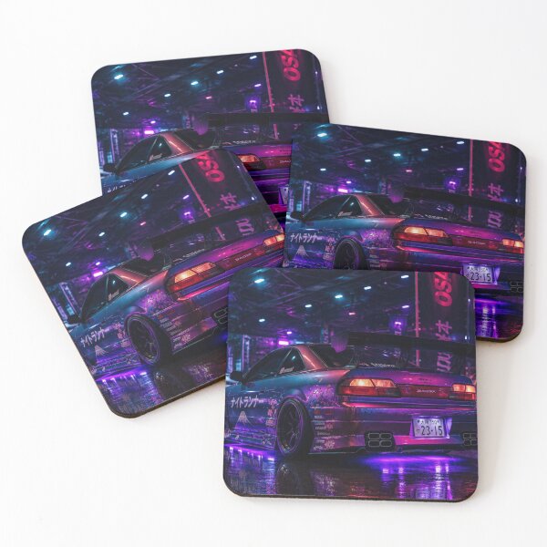 Item preview, Neon JDM Drift Car Night Meet designed and sold by POD Art Studio.