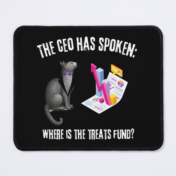 Item preview, Funny Office Cat CEO Budget Crisis Marketing Humor designed and sold by ContigoART.