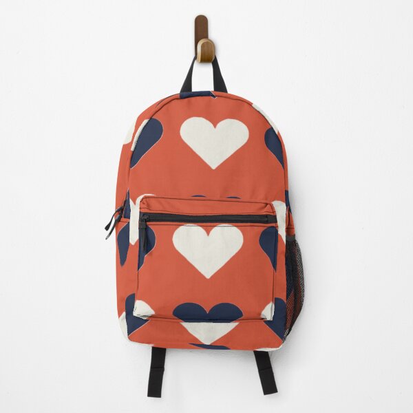 Item preview, Large NAVY BLUE, CREAM & TENNIS COURT CLAY LOVE HEARTS designed and sold by RachelMacht.
