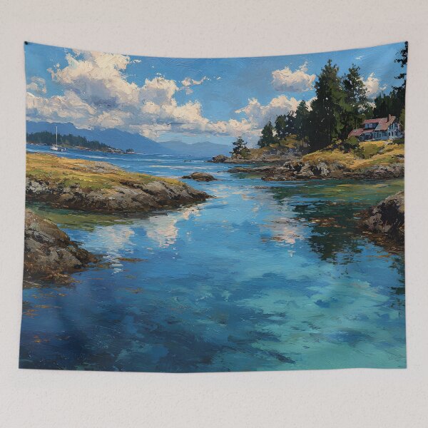 Item preview, Quadra Island BC Rocky Inlet Coastal View designed and sold by daila70.