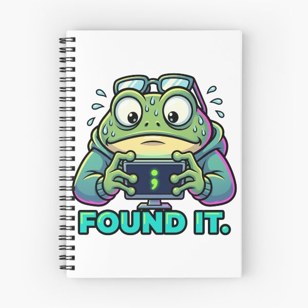 Item preview, Sweating Programmer Frog Missing Semicolon Developer Coding Humor designed and sold by Urben Loop.