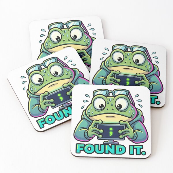 Item preview, Sweating Programmer Frog Missing Semicolon Developer Coding Humor designed and sold by Urben Loop.