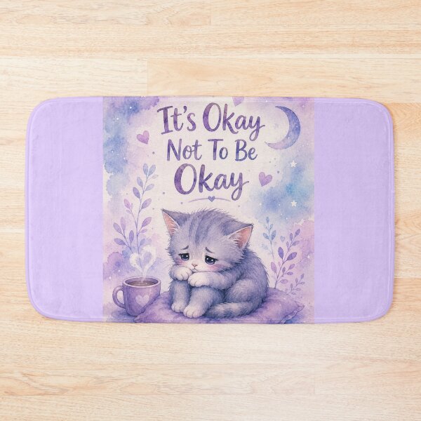 Item preview, Mental Health Awareness Cat Sticker - It's Okay Not To Be Okay designed and sold by irfanshikh.