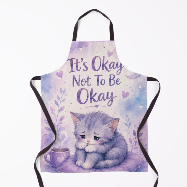 Item preview, Mental Health Awareness Cat Sticker - It's Okay Not To Be Okay designed and sold by irfanshikh.
