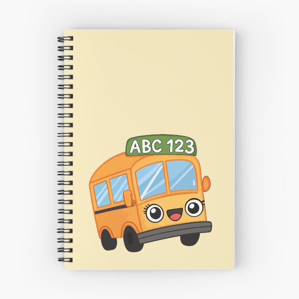 Item preview, Cute Kawaii School Bus with ABC 123 Sign – Yellow Cartoon Back to School Illustration designed and sold by EmeraldeaArt.