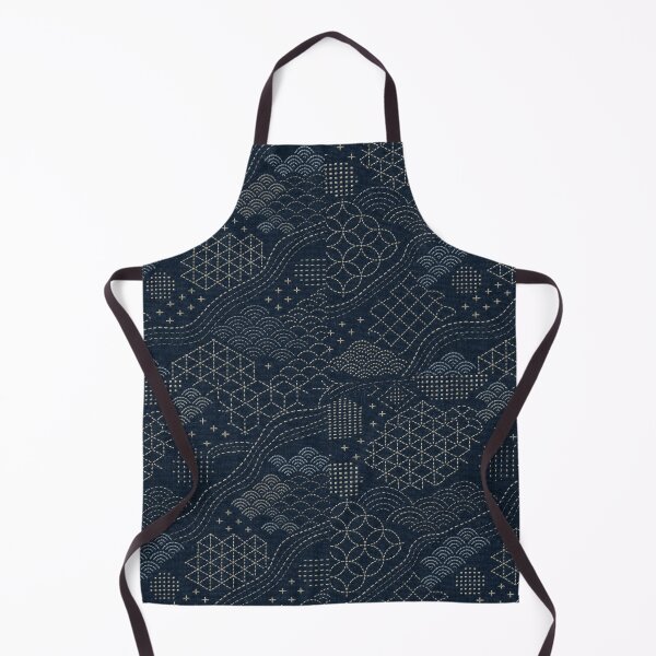 Item preview, Indigo Japanese Stitch Pattern Textile Background designed and sold by frumixart.