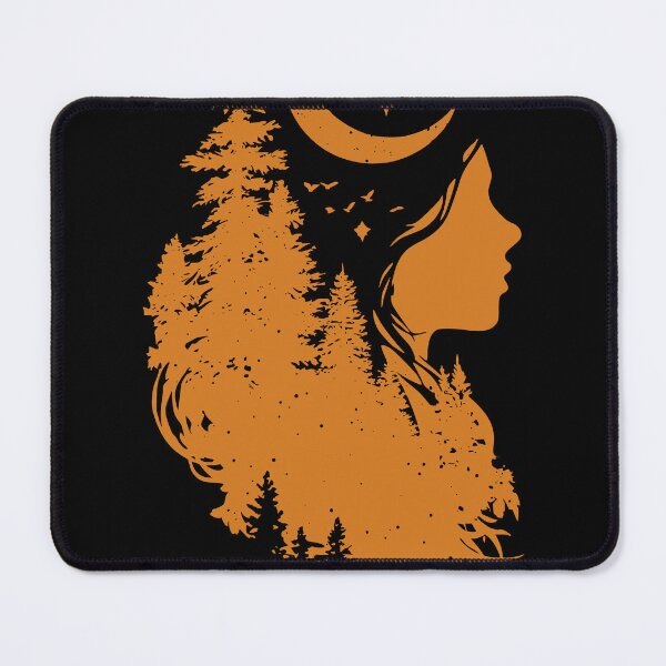 Item preview, Mystic Forest Woman Moon Orange Silhouette designed and sold by EimSol.