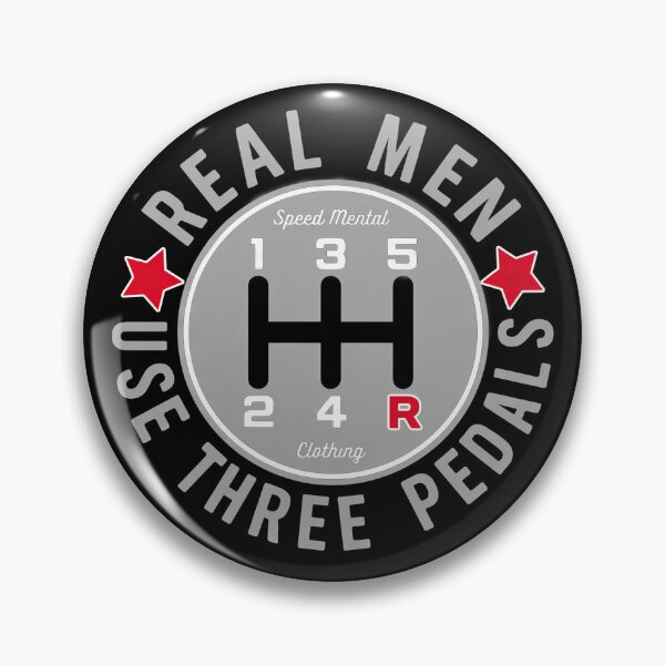 Item preview, Real Men Use Three Pedals Manual Shift Vintage Car Culture Design designed and sold by SeriouslyArtistical.