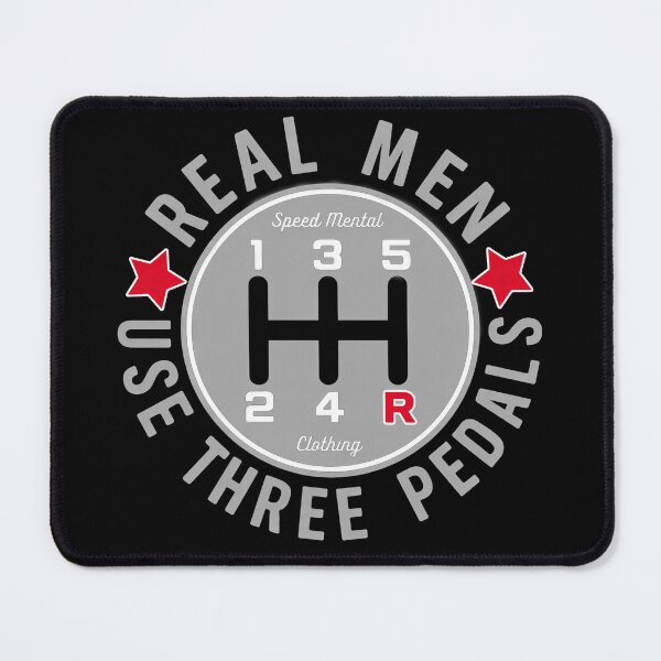 Item preview, Real Men Use Three Pedals Manual Shift Vintage Car Culture Design designed and sold by SeriouslyArtistical.