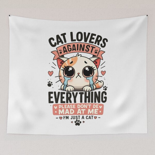 Item preview, Cat Lovers Against Everything Please Don't Be Mad at Me – Funny Cute Crying Cat Lover designed and sold by CatLovers Studio.