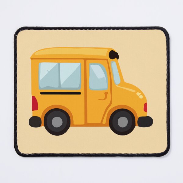 Item preview, Cute Little Yellow School Bus – Side View Cartoon Illustration designed and sold by EmeraldeaArt.