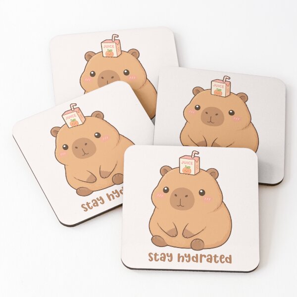 Item preview, Stay Hydrated Capybara | Cute Kawaii Juice Box Capybara | Cute Animal Cartoon Aesthetic designed and sold by stylishdzign.
