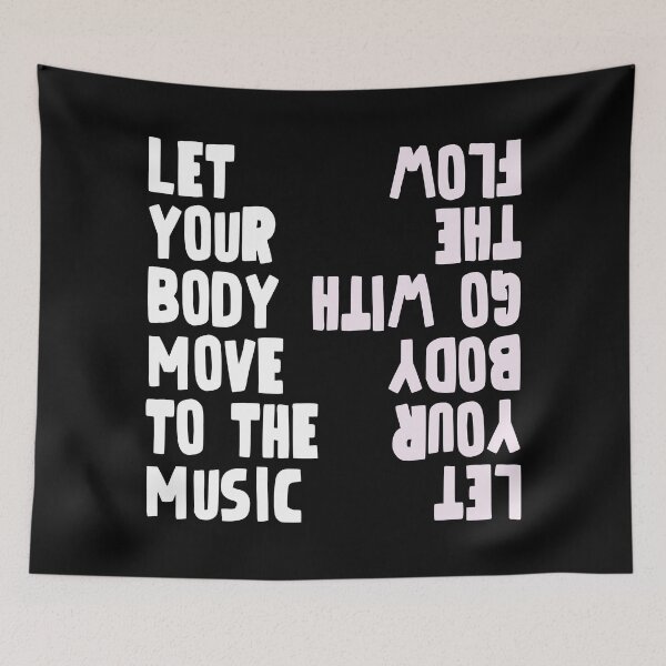 Item preview, Move to the Music Typography Art (negative) designed and sold by didijuca.