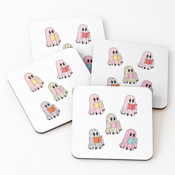 Item preview, Pack of bookish ghosts reading book designed and sold by stellacreates.
