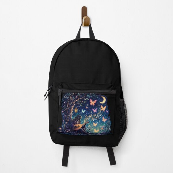 Item preview, Enchanted Bard under Starlit Sky with Glowing Butterflies designed and sold by NerdiPop.