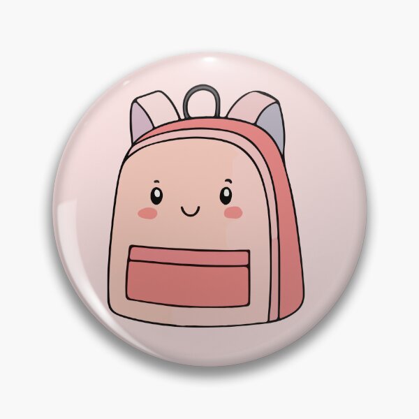 Artikelvorschau, Niedlicher, pinkfarbener Kawaii-Schulranzen – Cartoon-Rucksack-Illustration entworfen und verkauft von EmeraldeaArt.