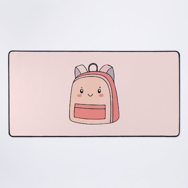 Item preview, Cute Kawaii Pink School Bag – Cartoon Backpack Illustration designed and sold by EmeraldeaArt.
