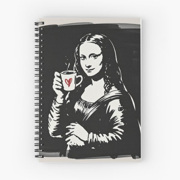 Item preview, Mona lisa drinking coffee designed and sold by 123ks.