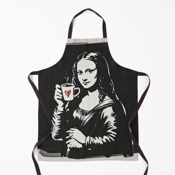 Item preview, Mona lisa drinking coffee designed and sold by 123ks.