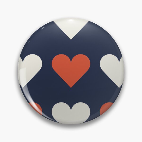 Item preview,  Large TENNIS COURT CLAY, CREAM & NAVY BLUE LOVE HEARTS designed and sold by RachelMacht.
