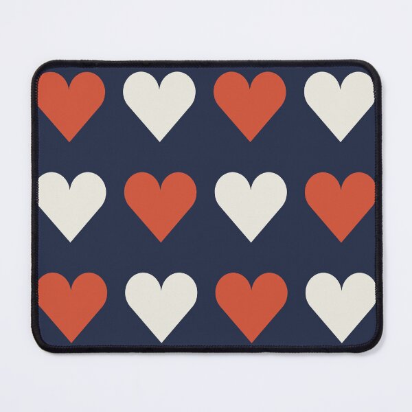 Item preview,  Large TENNIS COURT CLAY, CREAM & NAVY BLUE LOVE HEARTS designed and sold by RachelMacht.