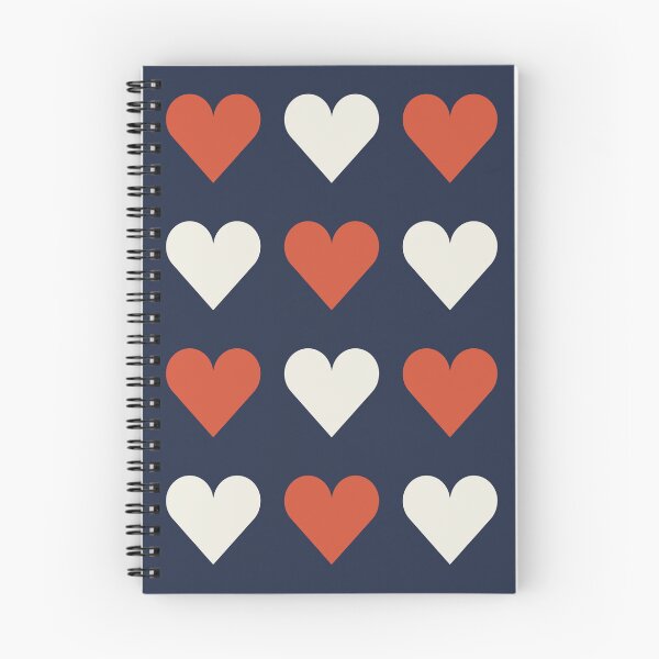 Item preview,  Large TENNIS COURT CLAY, CREAM & NAVY BLUE LOVE HEARTS designed and sold by RachelMacht.